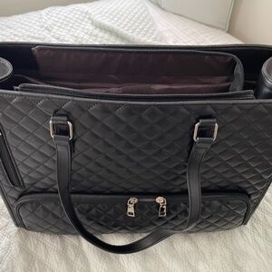 NWOT Quilted Black Tote Bag